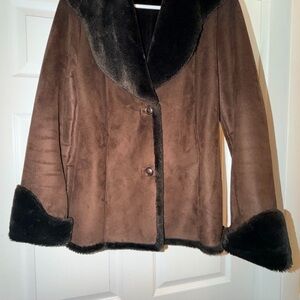 Beautiful Vintage Calvin Klein Faux Shearling Coat